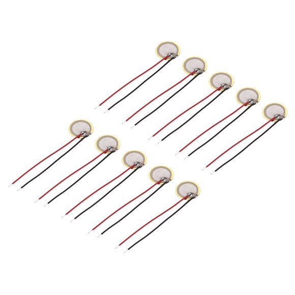 Unique Bargains 10 Pcs Disques Piézo Transducteur Élément de Ramassage Acoustique Buzzer Guitare CBG