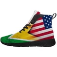thumbnail image 3 of Aidianart Womens Guyana Flag High Top Sneakers High Top Shoes Size 13, 3 of 5