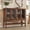 Walnut-with 4 Doors, variant on HMstone Sideboard Buffet Cabinet 31"W Storage Cabinet with 2 Glass Press-to-Open Doors, Coffee Bar Cabinet Buffet Table with Shelves for Kitchen, Living Room, Walnut