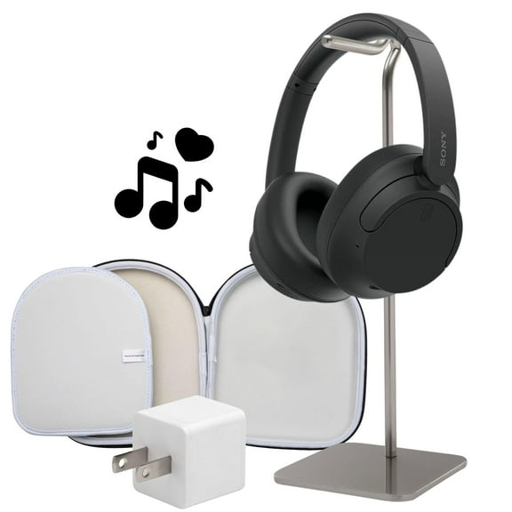 Sony WHCH720N Wireless Over the Ear Headphones with Stand, Case, and 20W Power Adapter