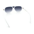 thumbnail image 7 of Womens Classy 90s Designer Shield Rimless Racer Plastic Fashion Sunglasses [White - Smoke], 7 of 7