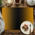 thumbnail image 3 of Placemats Set of 4, Ombre Black Orange Placemats Set of 4, Gradient Color Tablemats Washable Placemat Table Decoration for Kitchen Table Dinner Party Home Decor Indoor Outdoor 13x19 Inch, 3 of 8