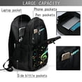 thumbnail image 4 of Disketp Music Notes Mochila de Viaje Estampada para Laptop con Puerto de Carga USB, Mochila Impermeable para Computadora – Regalo para Hombres y Mujeres, 4 of 7