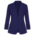 thumbnail image 1 of Blazer MINTLIMIT Royal Blue para mujer, manga 3/4 y solapa S, 1 of 7