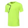thumbnail image 2 of Manyakai Men's Quick-dry Short Sleeve Athletic T-shirt Moisture Wicking Running Tee Top for Fluorescent Green 5XL, 2 of 5