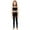 Black, variant on inlzdz Kids Girls Figure Skating Outfit Sparkle Rhinestone Ice Skating Leggings Set Gym Training Suit Black 12