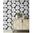 thumbnail image 2 of Harry & Grace Shadow Monstera Leaf Peel and Stick Wallpaper, 2 of 9