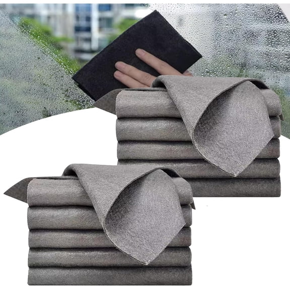 Sensationp Cleaning Cloth, Sensationnel Thickened Magic Cleaning Cloth, 2025 New Microfiber Magic Streak Free Cleaning Towels Rag Reusable, for Kitchen, Windows, Glass, Car (10 Pcs)