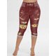 thumbnail image 4 of 3D girasol talle alto más el tamaño de Capri Jeggings Rosegal  Leggings de talla grande, 4 of 5