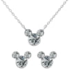 Ss Crystal Mickey Pendant/earring Set