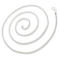 thumbnail image 4 of Genuine Solid Sterling Silver 2.5MM Franco Square Box Link .925 ITProLux Heavy-Duty Necklace Chains 16" - 30", Silver Chain for Men & Women, Made In Italy, Next Level Jewelry, 4 of 5