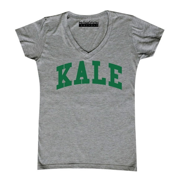 P&B Kale G. Women's V-neck, 2XL, H. Grey