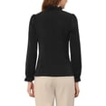 thumbnail image 3 of Allegra K Women's Elegant Ruffle Tie Neck Long Sleeve Work Blouse Top, 3 of 6