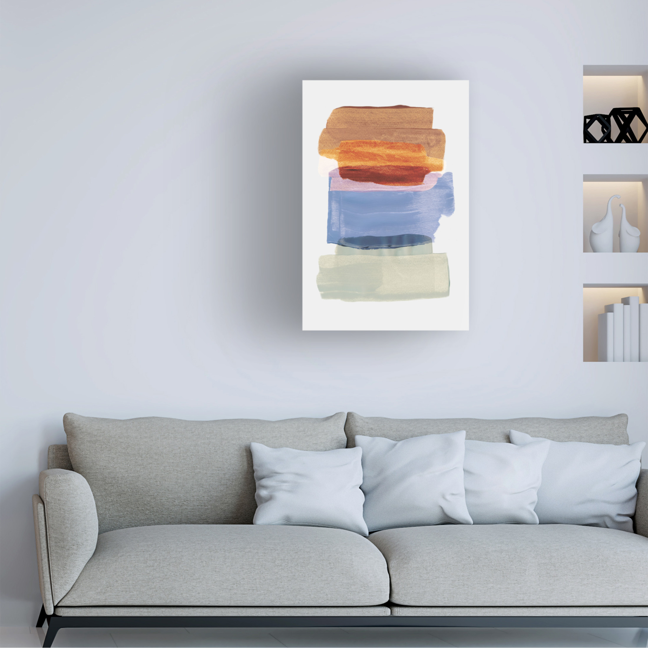 Trademark Fine Art Mareike Bohmer  Abstract Brush Strokes 49 Canvas Wall Art