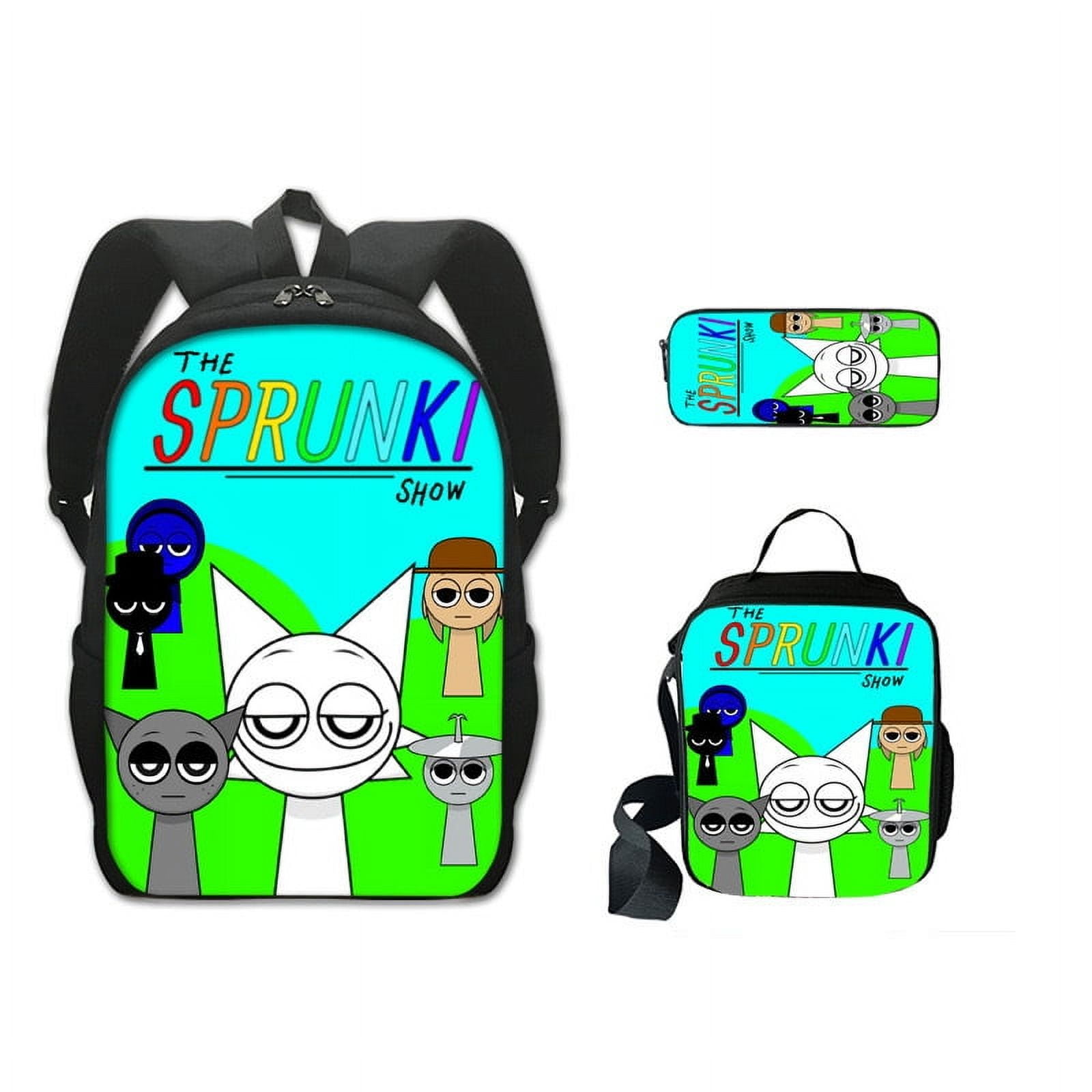 WovenWink Sprunky Backpacks, Sprunki Back Packs Pencil Bags Crossbody Bags Games Mochila Travel Back Packs, Best Gifts for Game Fans Birthday Graduation Theme Party