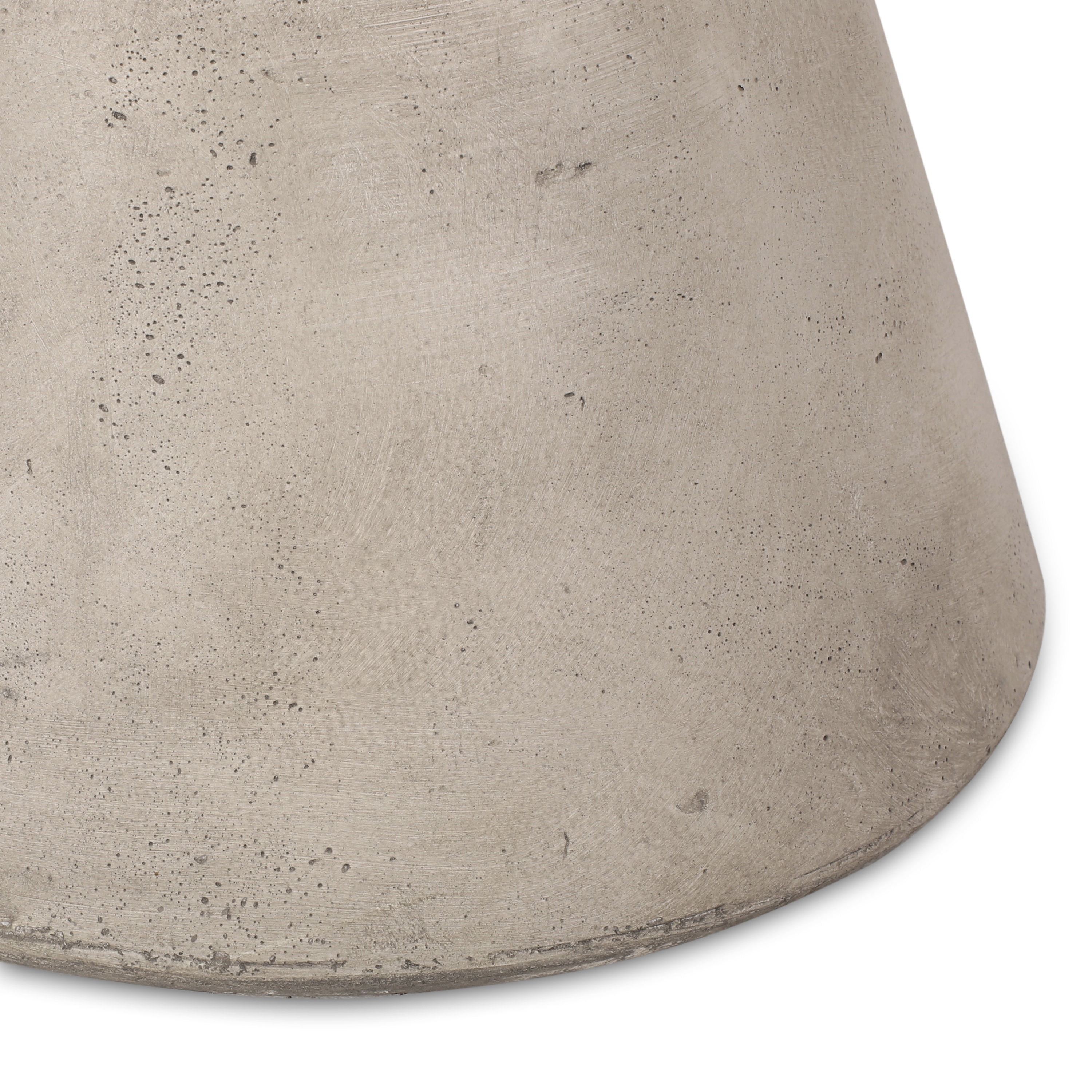 Outdoor Lightweight Concrete End Side Table for Patio Balcony Garden, Light Gray