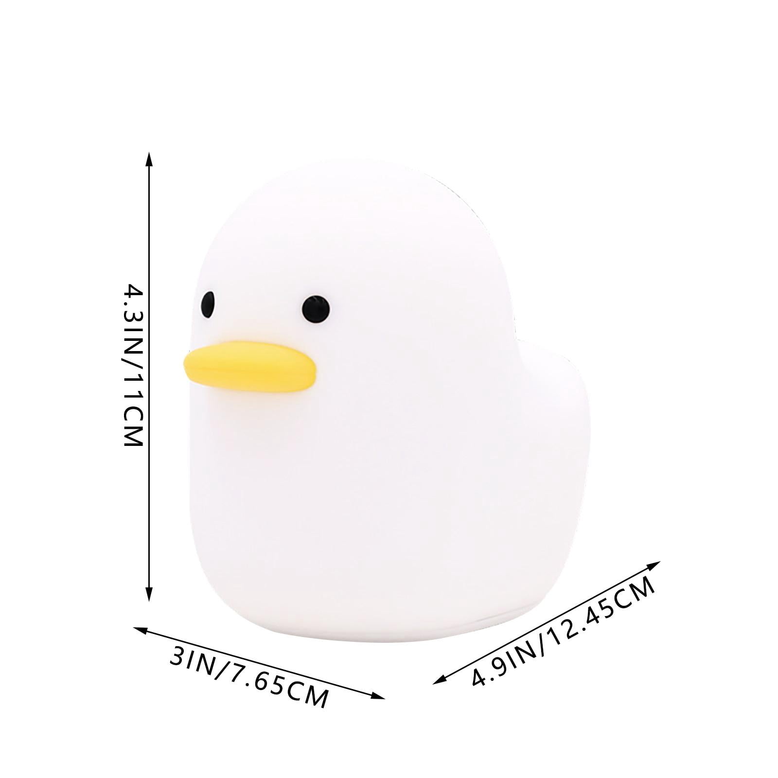 Duck Silicone Night Light, Rechargeable USB Timing Tap Control, 1 Pack With Charging Cable, Soft Warm Cute Nursery Night Light for Bedroom Bedside Baby Kids Room Dorm Desk