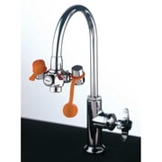 Faucet Mounted Eyewash Station, No Bowl, Brass Valve, Chrome Plated Brass Spray Head