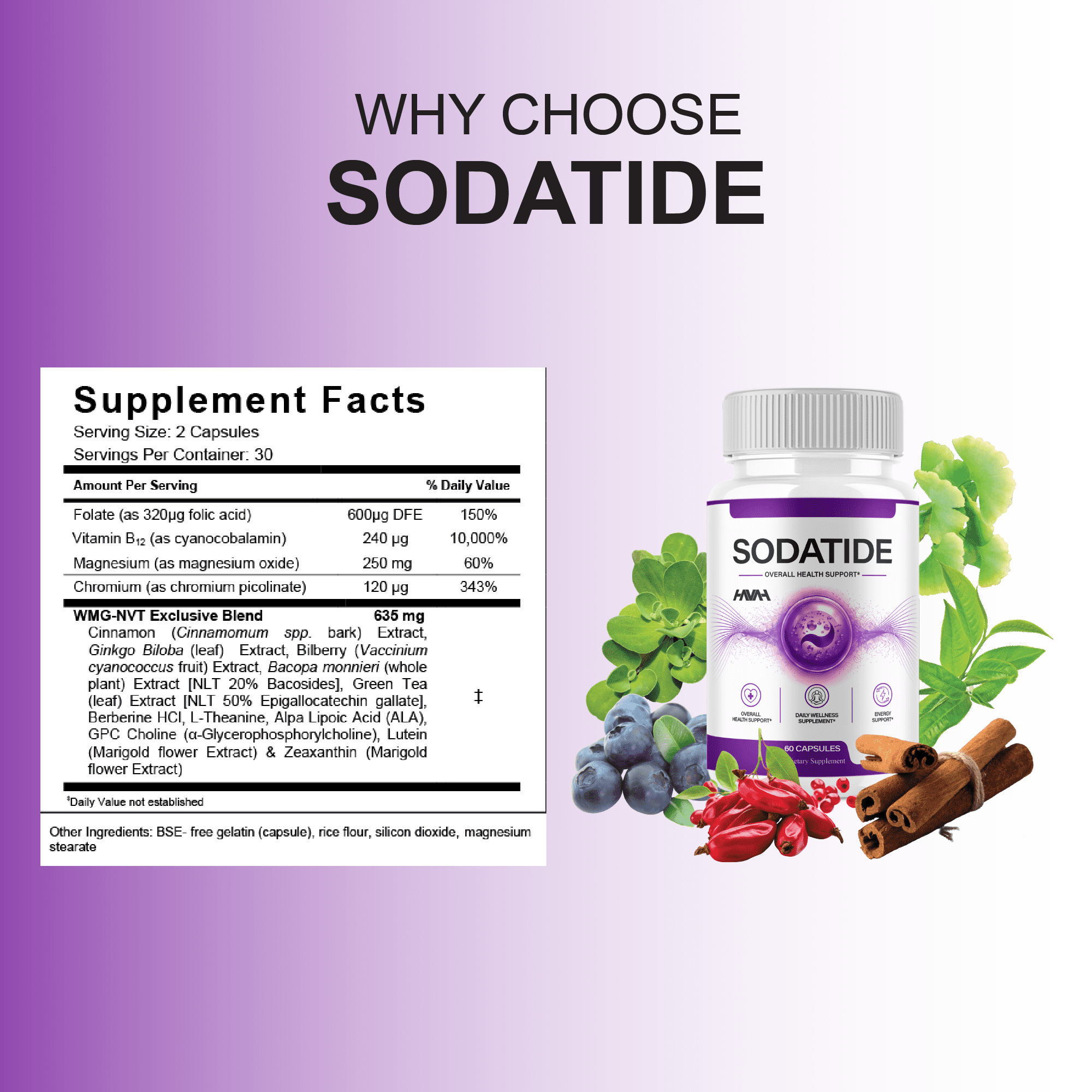 (3 Pack) SodaTide Wellness Supplement, Soda Tide Support Pills (180 Capsules)