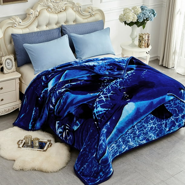 JML Queen Fleece Bed Blanket For Winter,520GSM Polyester Soft Fleece Blanket,77"x87"