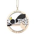 thumbnail image 1 of Great promotion! Solar Eclipses Ornament / Car Charm, Wooden Eclipses Keepsake, 2D Flat Hanging Ornaments For Car / Backpacks, 1 of 2