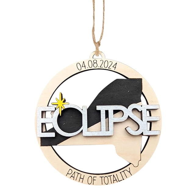 Great promotion! Solar Eclipses Ornament / Car Charm, Wooden Eclipses Keepsake, 2D Flat Hanging Ornaments For Car / Backpacks