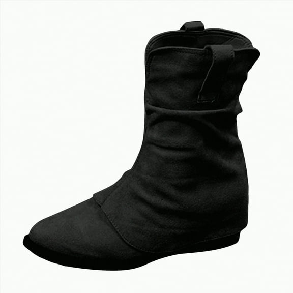 Drie Ankle Boots for Women Women's Ankle Boots Low Chunky Heeled Booties Casual Comfortable Fall Winter Pointed Closed Toe Short Boots for Women Black,6.5