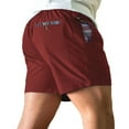 thumbnail image 2 of DDAPJ pyju Mens Spandex Workout Shorts Stretch Gym Athletic Shorts Elastic Waist Drawstring Summer Beach Sweat Shorts with Zipper Pockets Wine XXL, 2 of 7