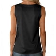 thumbnail image 3 of Tank Tops for Women Crew Neck Sleeveless Basic Solid Color Summer Casual Layering Shirts Black M, 3 of 3