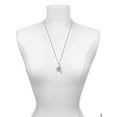 thumbnail image 3 of Delight Jewelry Silvertone Domed Black CVT Silvertone Always My Mother Bar Charm Necklace, 23", 3 of 4
