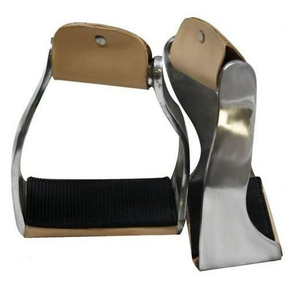 Showman Lightweight Twisted Aluminum Stirrups w/ Wide Rubber Grip Tread