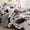 Brown/White, variant on Velvet Flannel Queen Comforter Set- Cow Print Western Style Blanket,Luxury Fuzzy Heavy Bedding Set, 3 Pieces Plush Winter Bed Set with Comforter (90"x90") & 2 Pillow Shams (20"x26")