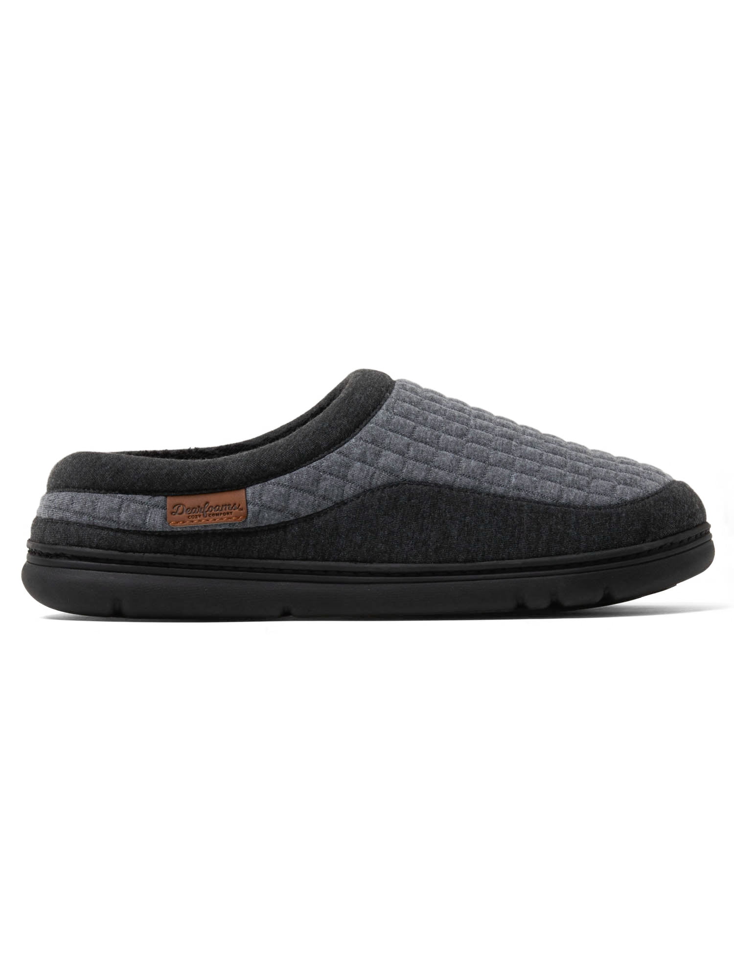 Minnetonka Men\'s Suede Sheepskin Tobie Slippers in Charcoal Size 8 Minnetonka Tobie Men main image 2
