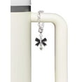 thumbnail image 3 of Delight Jewelry Silvertone Mini May - Green Crystal Heart - Silvertone Black Bow Charm Accessory for Tumblers and Thermal Cups, 3 of 4