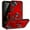Red, variant on TJS for iPhone 15 Plus Phone Case Metal Ring Kickstand Drop Tempered Glass Screen Protector