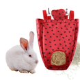 thumbnail image 1 of Rabbit Hay Feeder Feeding Bag Hanging Animals Chinchilla Pouch Waterproof for Cage Red, 1 of 7