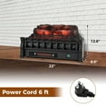 thumbnail image 3 of Costway 23 Inch Electric Fireplace Heater Fireplace Logs Inserts Infrared Quartz Heater, 3 of 10