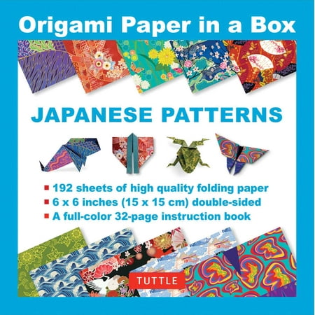 - Origami Paper in a Box - Japanese Patterns : 192 Sheets of 6x6 Inch High-Quality Origami Paper & 32-page Instructional Book