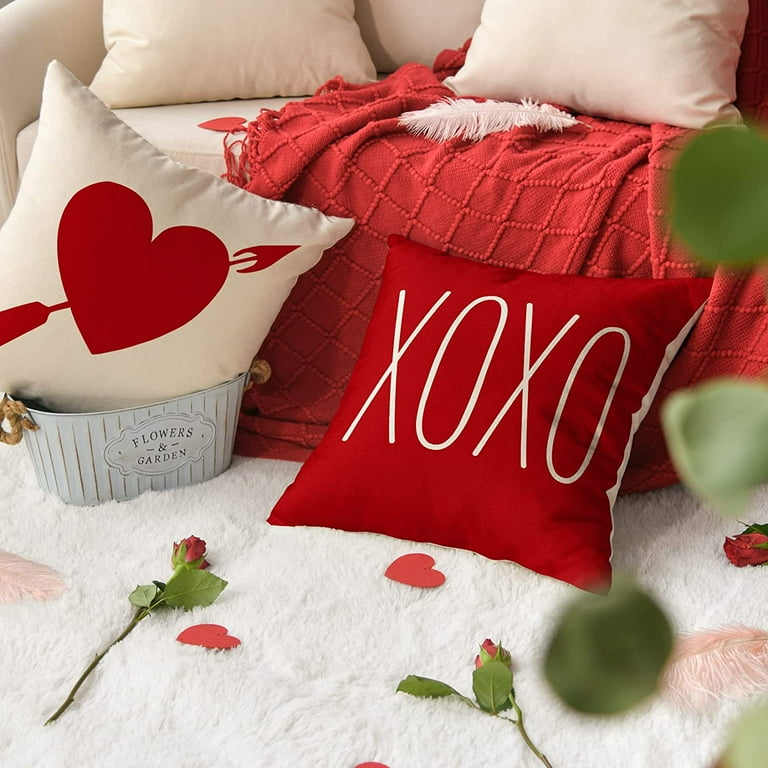 Artoid Mode Love Heart Kisses Hugs XOXO Valentine s Day Throw