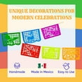 thumbnail image 5 of Mexican Papel Picado Party Banners – 30 ft (2-Pack; Plastic, Multicolor) – Coco-Themed Handcrafted Fiesta Decorations for Birthdays, Cinco de Mayo, Day of the Dead, 5 of 11