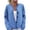 Blue, variant on Women's Gingham Knit Cardigan Sweater, Crew Neck Button Front Long Sleeve Casual Top for Fall Winter Everyday Wear