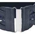 thumbnail image 3 of HSHDLDF 3 Inch Wide Waspie Elastic Vintage Braided Buckle Waist Belt, 3 of 7