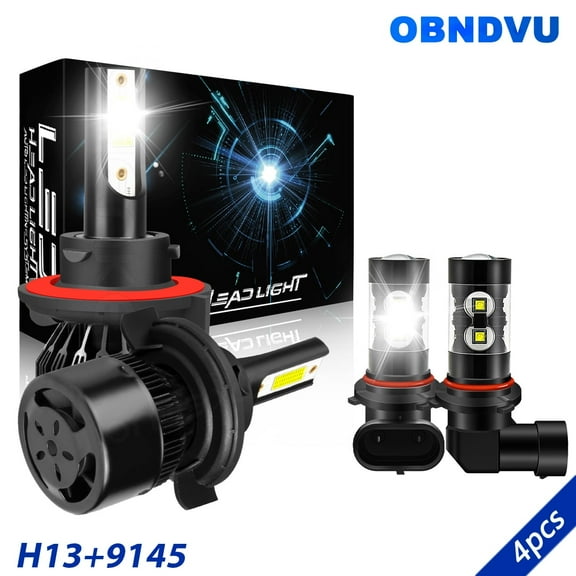 H13 High&Low 9145 Fog Light for Ford F-150 2004-2014 Headlight LED Bulbs Kit 4pcs