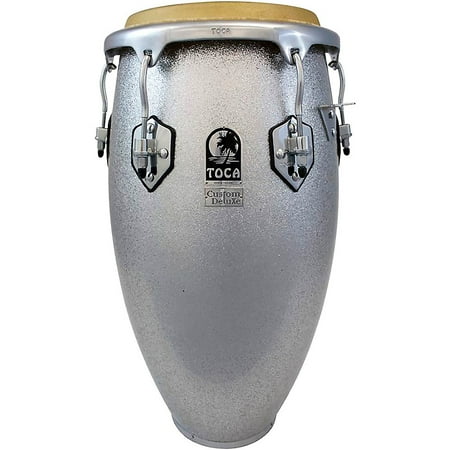Toca 4611-3-4FS 11.75 in. Custom Deluxe Fiberglass Conga, Silver Sparkle