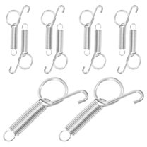 10 PCS Rabbit Cage Door Spring Hook Liners Millet Pet Clip Hangers Silver