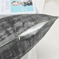 thumbnail image 5 of Home Soft Things Textured Velvet 4 Piece Throw Pillow Cover Set - Peat - 20" x 20", 5 of 7
