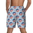 thumbnail image 3 of Sigee Donut with the USA Fag Print Mens Swim Trunks with Compression Liner Quick Dry Swim Stretch Beach Shorts with Pockets,S-3XL, 3 of 7