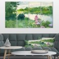 thumbnail image 1 of Green Riverside Land Aquarelle - Impression sur Toile Paysage, 1 of 3