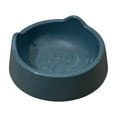thumbnail image 2 of Large Capacity Elevated Cat Bowl | 250Ml Wide Shallow Pet Food & Water Dish | Ergonomic Design Protects Neck & Prevents Whisker Fatigue | Non-Slip Base | Blue Plastic, 2 of 6