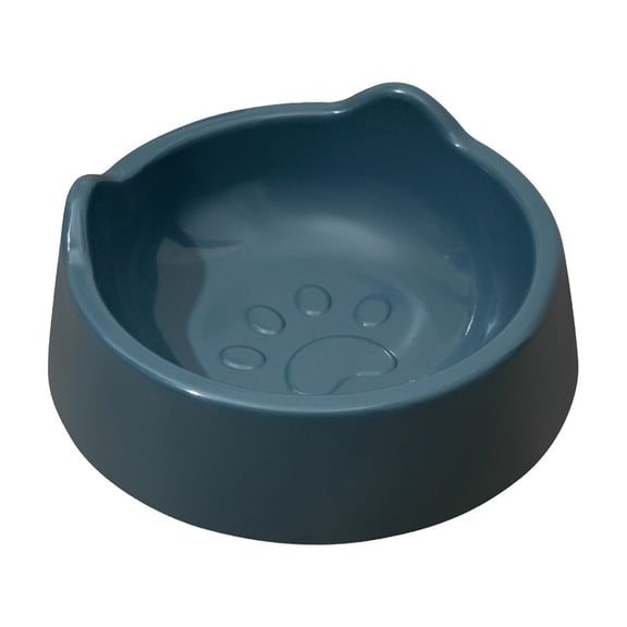 Cinvoph Cat Feeding Bowl Large Capacity Food Bowl Cute Drinking Bowl Stable Base For Indoor Cats 8.5oz Blue